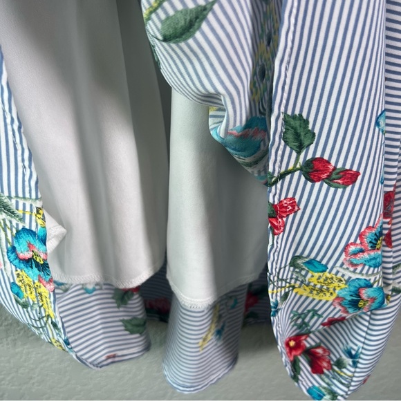 Hummingbird Women’s Sleeveless Mini Dress Size Small Embroidered Zip up - Picture 6 of 9